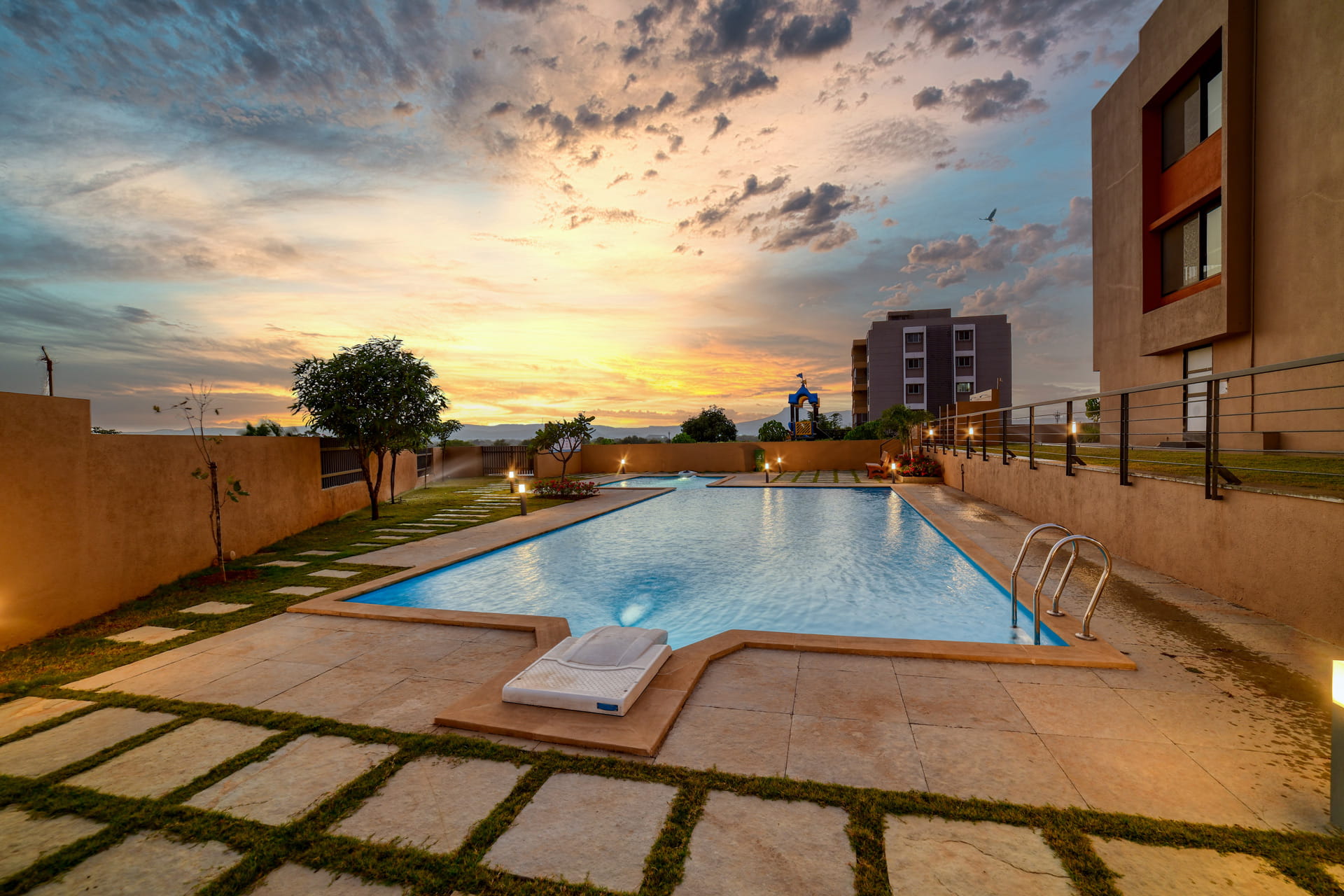 Rosewood Apartments at SVN Igatpuri at sunset
