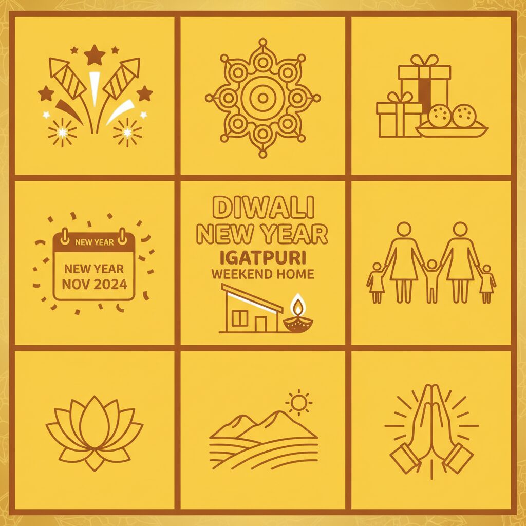 Diwali new year igatpuri weekend home decorative infographic