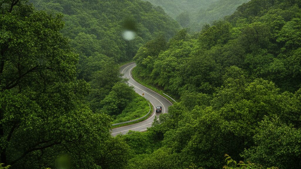 Waterfalls near igatpuri photorealistic shot
